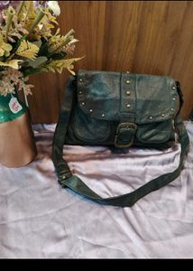 Stylish Studded Leather Crossbody Bag