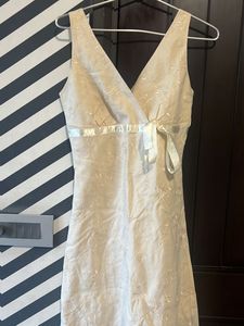 sale! Floral Embroidered Wrap Dress