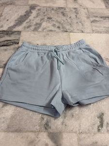 Light Blue Drawstring Shorts