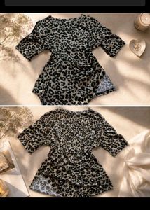 viral Leopard Print assymetrical top