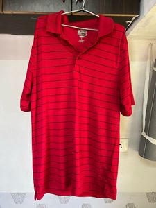 Red Striped Polo Shirt
