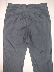 BENETTON Men’s Charcoal Grey Formal Trousers