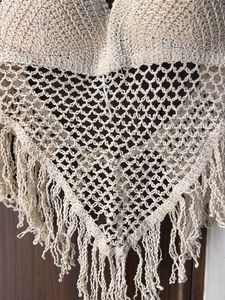 Boho Crochet Fringe Halter Top