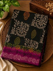 💖 Madhurima Batik Cotton Silk Saree 💖