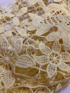 Yellow Gown With Lace