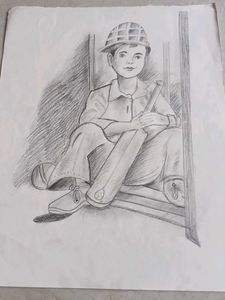 Vintage Sketch of a Young Boy