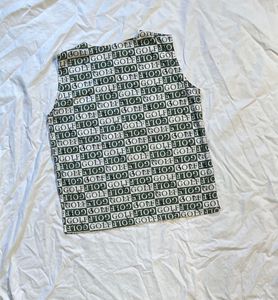 Golf Print Sleeveless Top