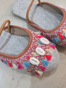 Boho Embellished Flats