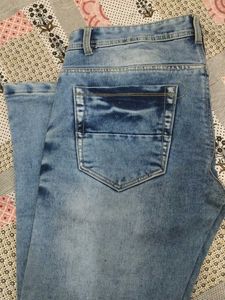 Stylish Blue Acid Wash Jeans