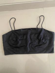 Satin Spaghetti Strap Crop Top