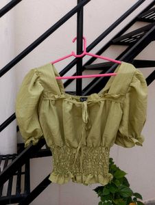 Chic Smocked Puff Sleeve Top