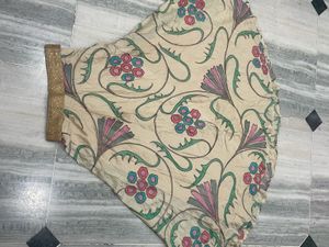 Beige Floral Print Lehenga Choli
