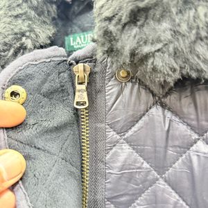 Ralph Lauren Quilted Jacket with Fur Collar