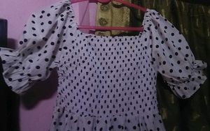 Polka Dot Smocked Maxi Dress