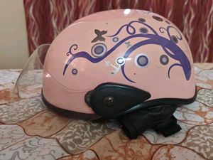 Pink Scooter Helmet with Visor