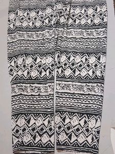 Black &amp; White Patterned Jumpsuit Dress