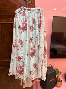 Set of 2 Floral Print Long Skirts
