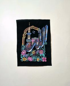 Beautiful Glit Cloth Painting - Home Decor