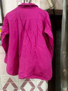 Vibrant Pink Button-Up Shirt