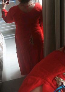 Red Anarkali Kurta
