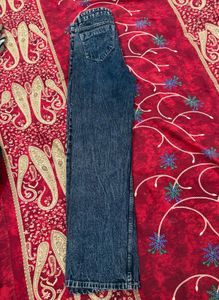 Vintage Washed Denim Wide Leg Jeans