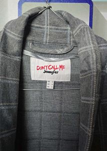 Gray Plaid Duster coat
