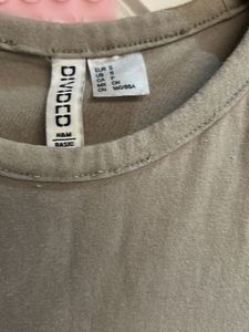 Olive Green Cropped T-Shirt