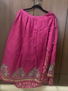 Vibrant Pink Ethnic Skirt
