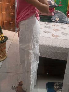 White Cargo Pants