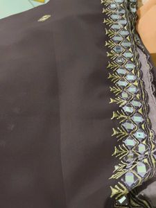 Elegant Embroidered Saree