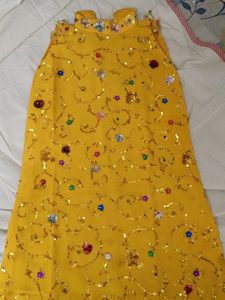 Stunning Yellow Embellished One Piece Gown