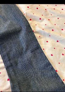 Flared Blue Denim Jeans