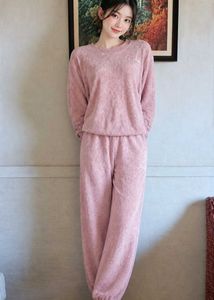 Cozy Pink Plush Pajama Set