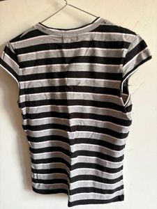 Striped V-Neck T-Shirt