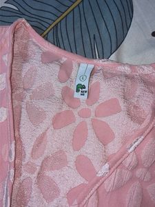Chic Pink Floral Peplum Top