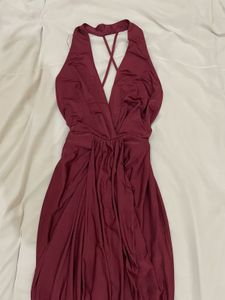 Elegant Deep V-Neck Party Dress