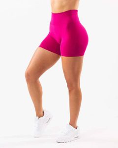 Hot Pink High-Waisted Biker Shorts