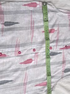 Printed White Dailywear Sleeveless Kurta