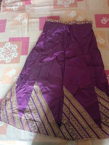 Elegant Purple Embroidered Lehenga Choli Set