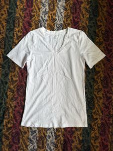 Classic White V-Neck T-Shirt