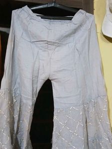 Peach &amp; Grey Kurta Set with Dupatta