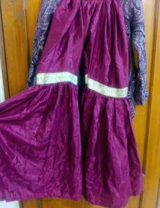 Purple Paisley Zari Sharara Suit