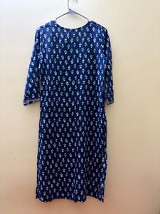 Blue Cotton Kurti | Comfortable