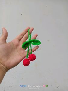 Crochet Cherry 🍒 Bag Charm 🧿