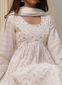 Biba Viral off white Anarkali suit