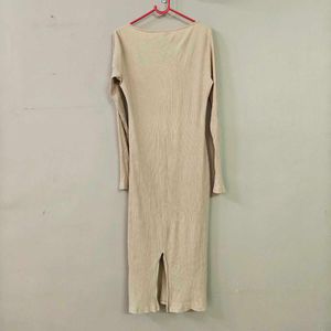 h&amp;m Ribbed Knit Long Sleeve Maxi Dress