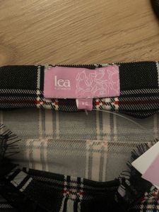 Lea clothing co Chic Plaid Crop Top with Lace Trim