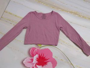(800)Pink Long Sleeve Top