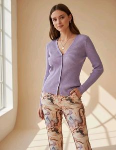 tie dye mesh  Flare Leg Pants and cardigan set