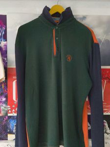 Vintage Polo Sport Color Block Mock Neck Old Money